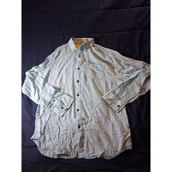 Descendants of Thieves Men's Button Down Long Sleeve Shirt Size M Blue - Picture 1 of 6